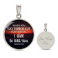 When You Go Through Deep Water, I Will Be With You - Circle Necklace - Gift for Her - Gift for Him