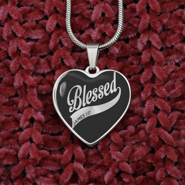 You Are Blessed – Luxury Heart Pendant Necklace – Gift for Her