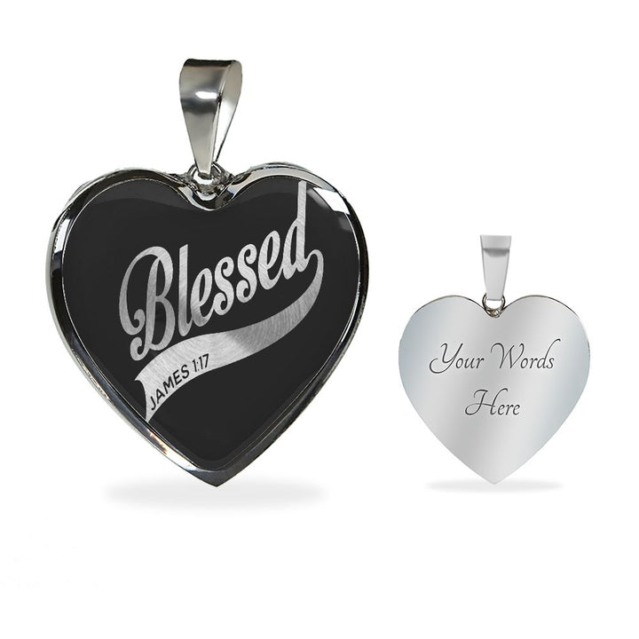 You Are Blessed – Luxury Heart Pendant Necklace – Gift for Her