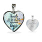 Smile It's The Key That Fits The Locks On Everyone's Hearts - Luxury Heart Pendant Necklace - Gift for Her