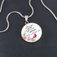 His Eye On The Sparrow & I Know He Watches Me - Circle Necklace - Gift for Her