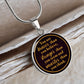 You Are Braver Than You Believe - Luxury Circle Pendant Necklace - Gift for Her