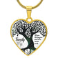 Family, Where Life Begins & Love Never Ends - Heart Necklace - Gift for Her