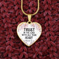 Trust In The Lord With All Your Heart - Luxury Heart Pendant Necklace - Gift for Her