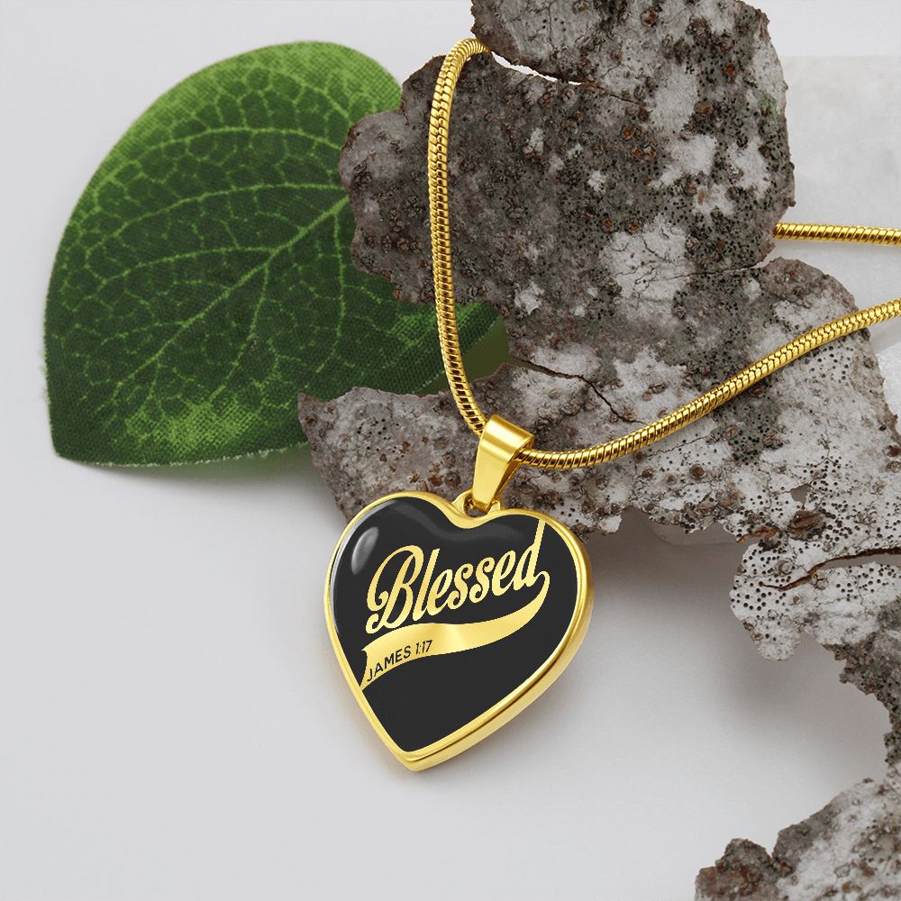 You Are Blessed – Luxury Heart Pendant Necklace – Gift for Her