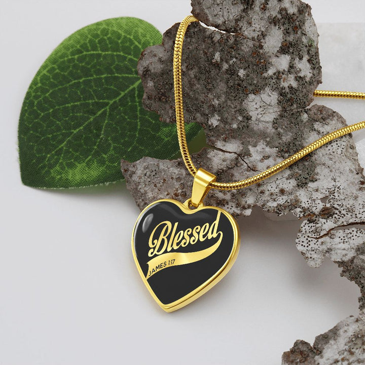You Are Blessed – Luxury Heart Pendant Necklace – Gift for Her