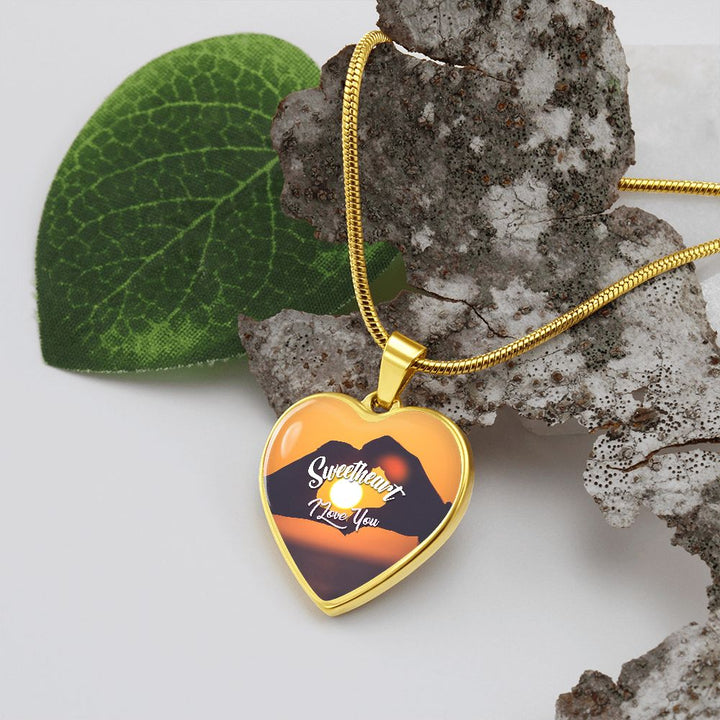 Sweetheart, I Love You - Heart Necklace - Gift for Her
