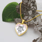 Trust In The Lord With All Your Heart - Luxury Heart Pendant Necklace - Gift for Her