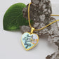 Smile It's The Key That Fits The Locks On Everyone's Hearts - Luxury Heart Pendant Necklace - Gift for Her