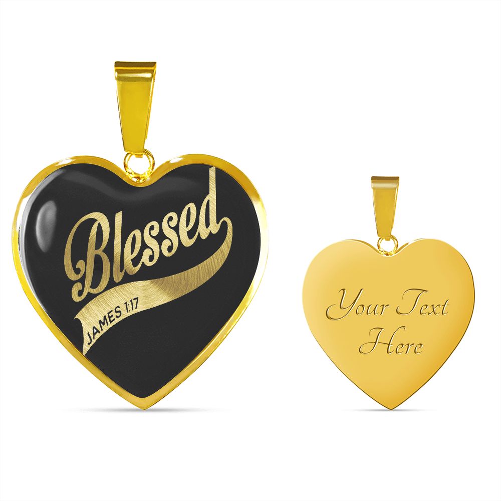 You Are Blessed – Luxury Heart Pendant Necklace – Gift for Her
