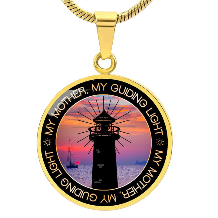 My Mother, My Guiding Light - Circle Necklace - Gift for Mom