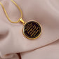 You Are Braver Than You Believe - Luxury Circle Pendant Necklace - Gift for Her