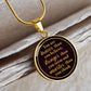 You Are Braver Than You Believe - Luxury Circle Pendant Necklace - Gift for Her