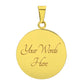 When You Go Through Deep Water, I Will Be With You - Circle Necklace - Gift for Her - Gift for Him