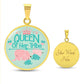 Queen Of Her Tribe - Circle Necklace - Gift for Mom