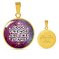 Good Friends Are Like Stars - Circle Pendant Necklace - Gift for Friend