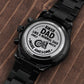Biker Dad, Like A Normal Dad Only Much More Awesome - Engraved Design Black Chronograph Watch - Gift for Dad