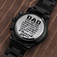 Dad, For All The Wonderful Things You Do That I Might Not Always Notice - Thank You - Engraved Design Black Chronograph Watch - Gift for Dad