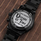 Husband, I Have Crossed Oceans Of Time To Find You - Engraved Design Black Chronograph Watch - Gift for Husband