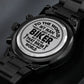 To The World, My Man Is Just A Biker But To Me That Biker Is My World - Engraved Design Black Chronograph Watch - Gift for Him