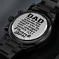 Dad, For All The Wonderful Things You Do That I Might Not Always Notice - Thank You - Engraved Design Black Chronograph Watch - Gift for Dad