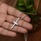 To My Man, Forever To Love You Till Eternity - Stainless Cross Necklace w/ Ball Chain - Gift for Him