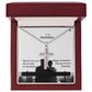 To My Soulmate, My Love For You Has No End, No Boundary - Stainless Cross Necklace - Gift for Him