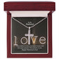 To My Husband, I Have Fallen In Love A Thousand Times With The Same Person - Stainless Cross Necklace w/ Ball Chain - Gift for Husband