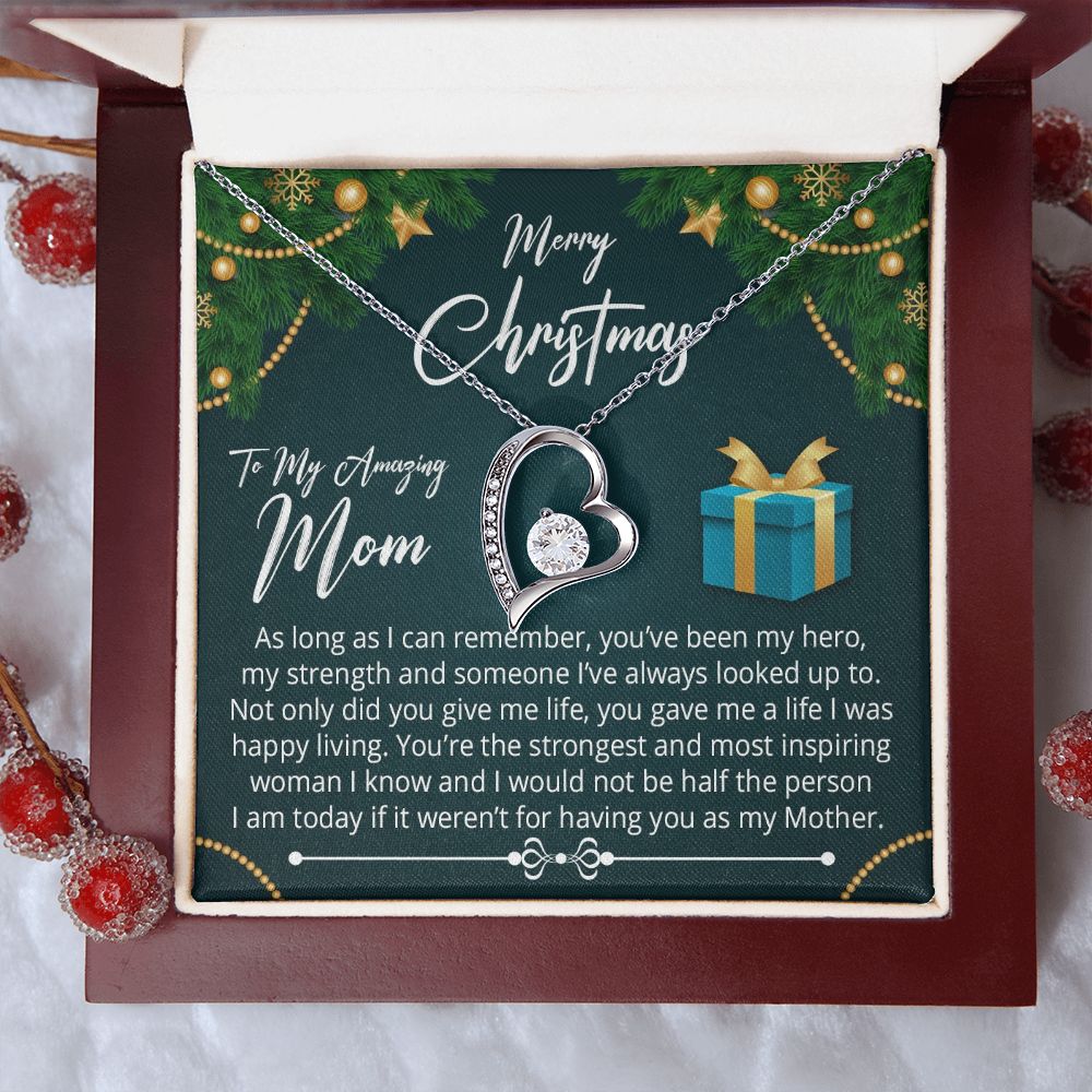 To My Amazing Mom, You're The Strongest and Most Inspiring Woman - Forever Love Necklace - Gift for Mom