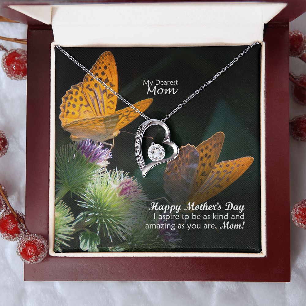 Happy Mother's Day - I Aspire To Be As Kind & Amazing As You Are, Mom! - Forever Love Necklace - Gift for Mom