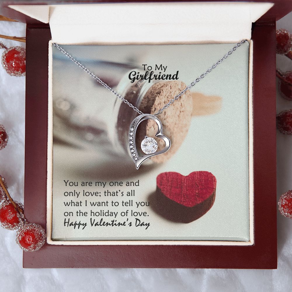 To My Girlfriend, You Are My One &amp; Only Love - Forever Love Necklace - Gift for Girlfriend