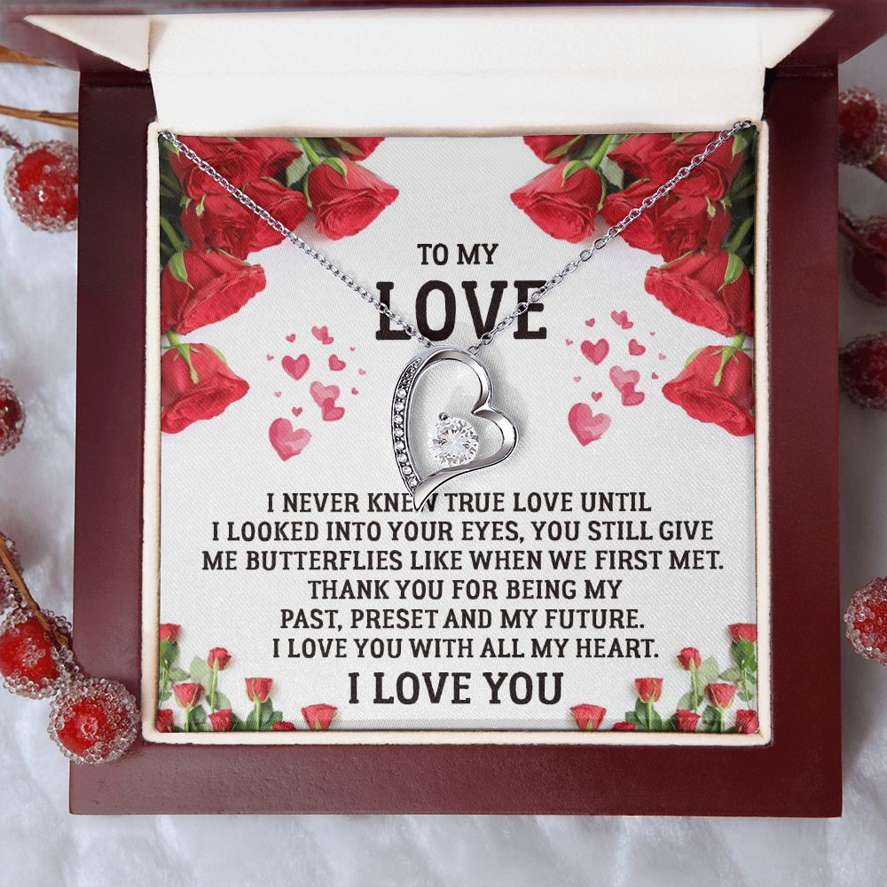 To My Love I Love You With All My Heart Forever Love Necklace – Gift for Her
