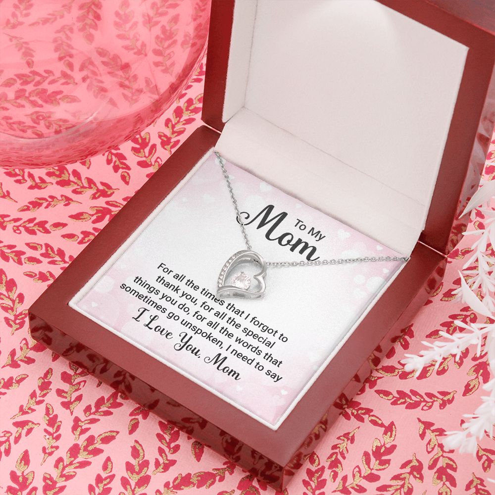 To My Mom, I Love You - Forever Love Necklace – Gift for Mom