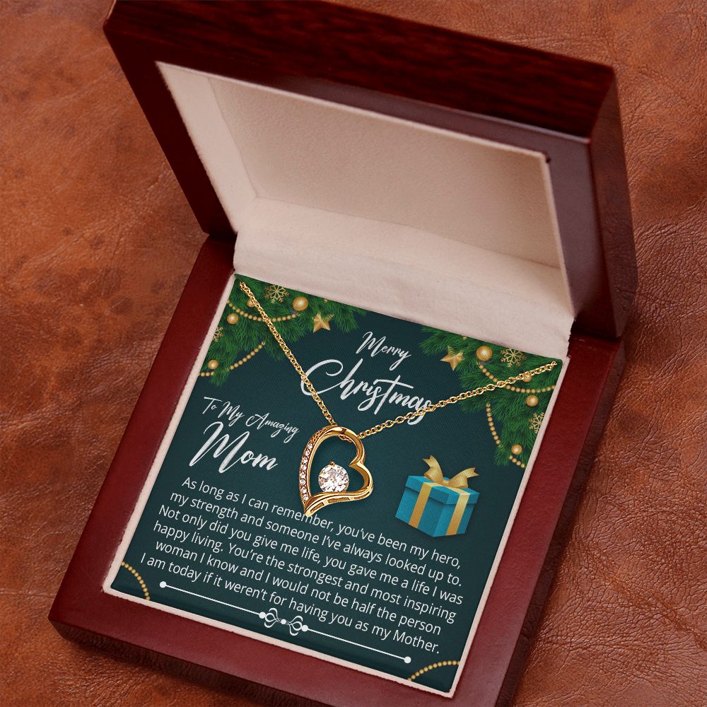 To My Amazing Mom, You're The Strongest and Most Inspiring Woman - Forever Love Necklace - Gift for Mom