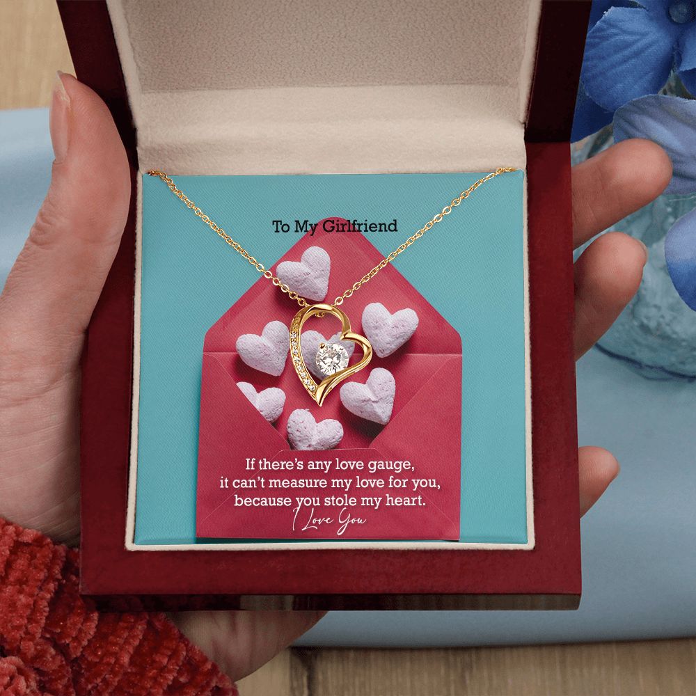 To My Girlfriend, You Stole My Heart - Forever Love Necklace - Gift for Girlfriend