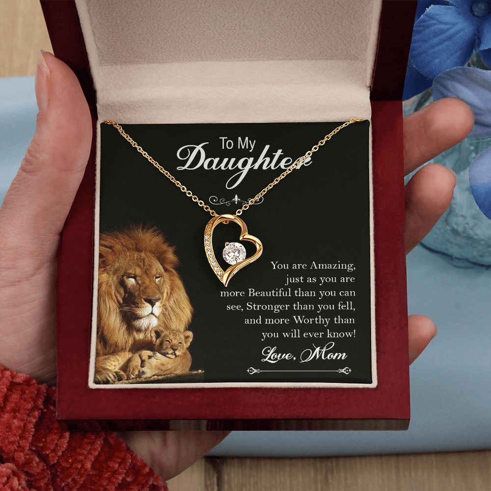 To My Daughter, You Are Amazing – Forever Love Necklace – Gift for Daughter