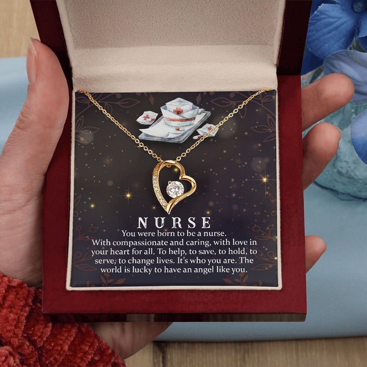 Daughter Nurse, You Were Born To Be A Nurse – Forever Love Necklace – Gift for Daughter
