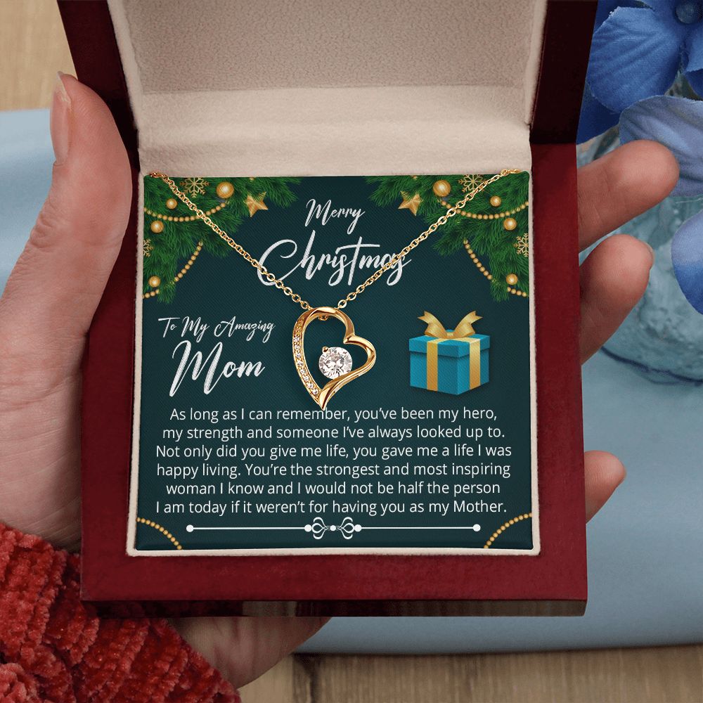 To My Amazing Mom, You're The Strongest and Most Inspiring Woman - Forever Love Necklace - Gift for Mom