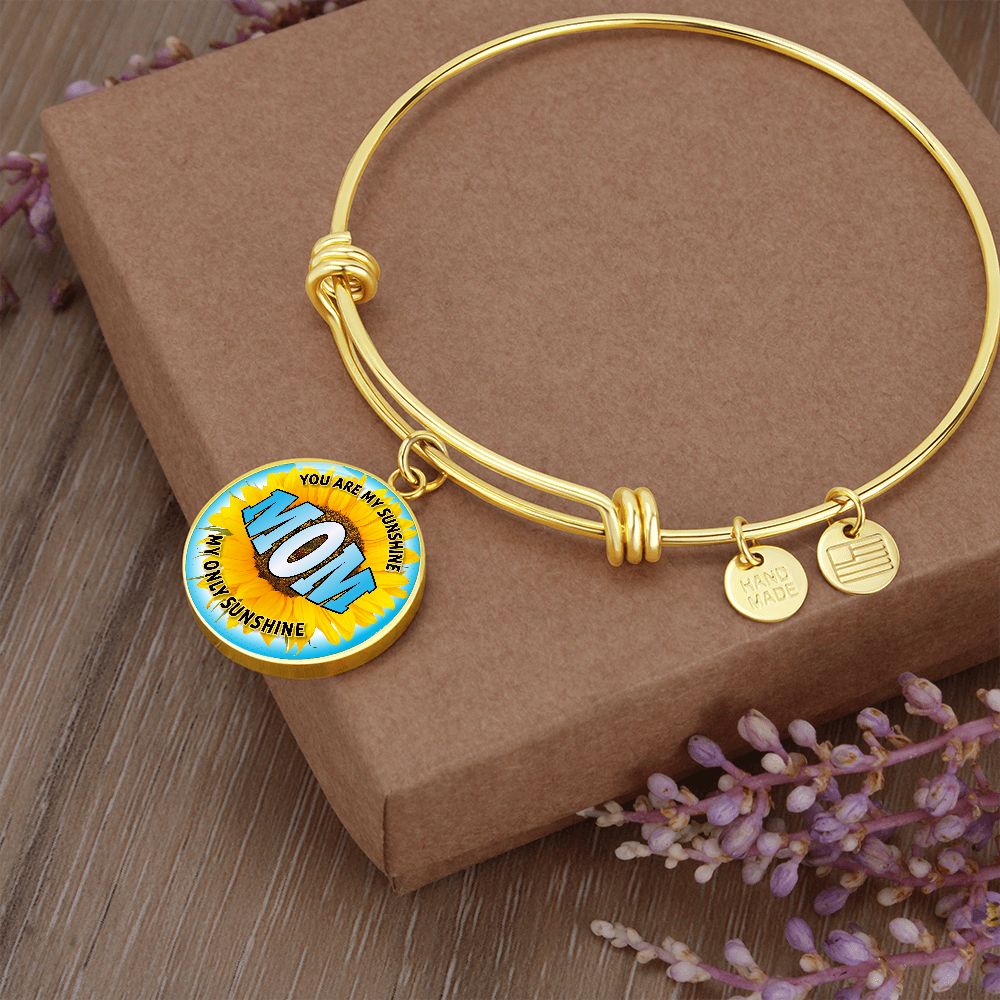 You Are My Sunshine - Circle Bangle - Gift for Mom