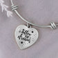 To My Daughter, Follow Your Dreams - Luxury Heart Pendant Bangle - Gift for Daughter
