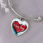 I Love You - Heart Bangle - Gift for Her