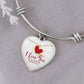 To My Wife, I Love You - Heart Bangle - Gift for Wife