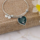 I'll Hold You In My Heart - Luxury Heart Pendant Bangle - Gift for Her