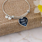 The Love Between a Mother & Her Children is Forever - Heart Bangle - Gift for Mom