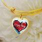 I Love You - Heart Bangle - Gift for Her