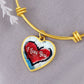 I Love You - Heart Bangle - Gift for Her