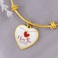 To My Wife, I Love You - Heart Bangle - Gift for Wife