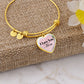 I Love You Mom - Heart Bangle - Gift for Mom