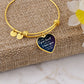 I Carry Your Heart With Me, I Love You More Than I Can Say - Luxury Heart Pendant Bangle - Gift for Her