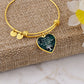 I'll Hold You In My Heart - Luxury Heart Pendant Bangle - Gift for Her